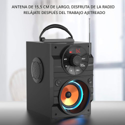 Altavoces Bluetooth grandes portátiles con luz