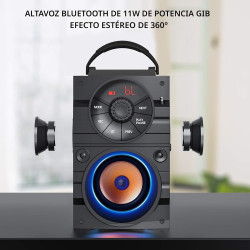 Altavoces Bluetooth grandes portátiles con luz