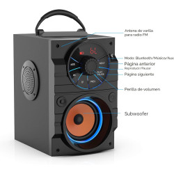 Altavoces Bluetooth grandes portátiles con luz