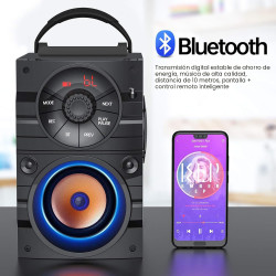 Altavoces Bluetooth grandes portátiles con luz