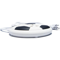 Paquete de 2 barras de contacto múltiple de fútbol con 4 enchufes universales, 2 puertos USB, cable de 6.6 ft.