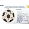 Paquete de 2 barras de contacto múltiple de fútbol con 4 enchufes universales, 2 puertos USB, cable de 6.6 ft.