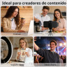 NPTCL Micrófono Lavalier inalámbrico para iPhone iPad Android