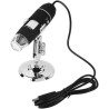 Kit de microscopio 8 LED 1000X Trinocular Electronica Microscopio Digital Soporte Microscopio Adaptadores de Lente (8 LED 1000X)