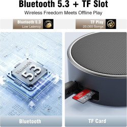 INSMY Altavoz portátil impermeable de los altavoces Bluetooth de la ducha