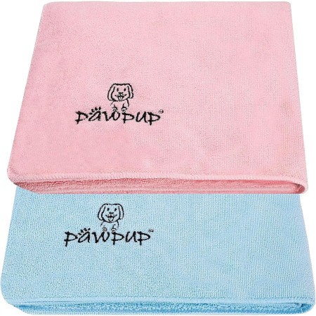 PAWPUP Toalla para perros súper absorbente, paquete de 2, toalla de microfibra súper suave de secado rápido para perros, gatos y