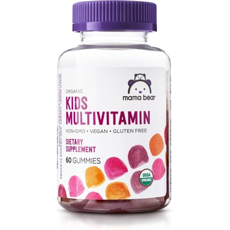 Marca Amazon – Mama Bear Organic Kids Multivitamínico, 60 gomitas, suministro de 1 mes (el embalaje puede variar)