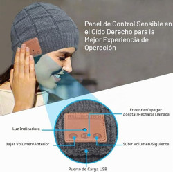GORRO CON AUDÍFONOS DE TECNOLOGÍA BLUETOOTH - FULLLIGHT TECH