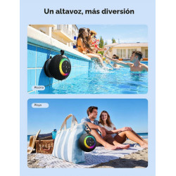 Altavoz de ducha Bluetooth IPX7 resistente al agua: ventosa extraíble