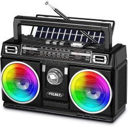 PRUNUS 750 Radio AM FM Portátil con Bluetooth Altavoz Doble