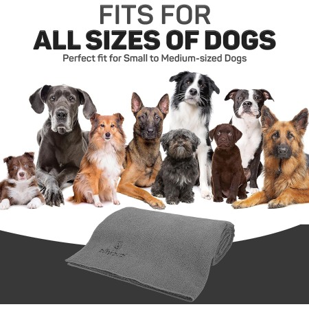 PAWPUP Toalla para perros súper absorbente, paquete de 2, toalla de microfibra súper suave de secado rápido para perros, gatos y