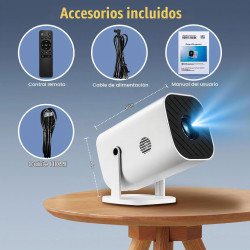 Mini proyector con WiFi y Bluetooth, proyector portátil de 1080P
