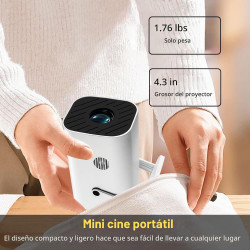 Mini proyector con WiFi y Bluetooth, proyector portátil de 1080P