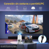 Mini proyector con WiFi y Bluetooth, proyector portátil de 1080P