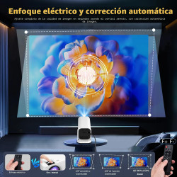 Mini proyector con WiFi y Bluetooth, proyector portátil de 1080P