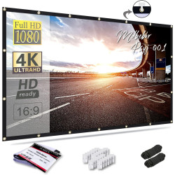 Mdbebbron - Pantalla de proyector de 120 pulgadas