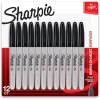 Sharpie Marcadores permanentes, punta fina, negro, 12 unidades