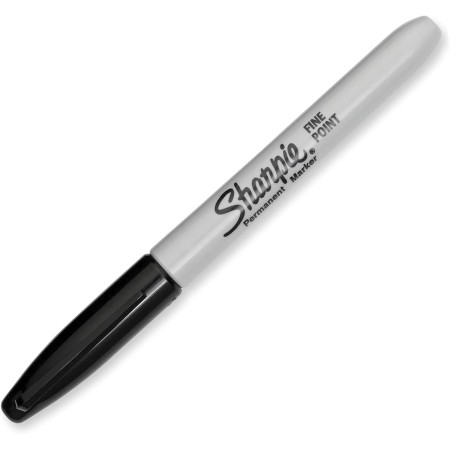 Sharpie Marcadores permanentes, punta fina, negro, 12 unidades