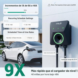 Cargador EV Nivel 2 para Tesla, 48Amp/11.5KW, UL 2594/ETL/Energy Star