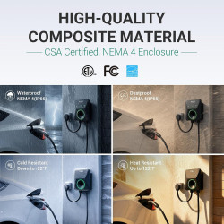 Cargador EV Nivel 2 para Tesla, 48Amp/11.5KW, UL 2594/ETL/Energy Star