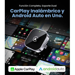 Teeran Adaptador inalámbrico CarPlay y Android Auto 2 en 1