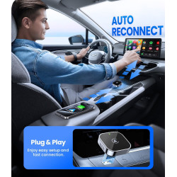 Teeran Adaptador inalámbrico CarPlay y Android Auto 2 en 1