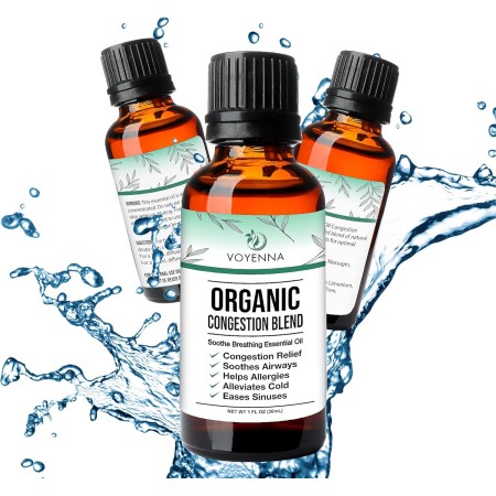 Mezcla de aceite esencial para difusor, humidificador, aromaterapia y frotar con aceites de menta y eucalipto | para dolor de