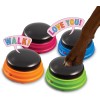 Hunger for Words Talking Pet - Juego de 4 botones grabables para perros, botones de perro parlante, enseña a tu perro a hablar,