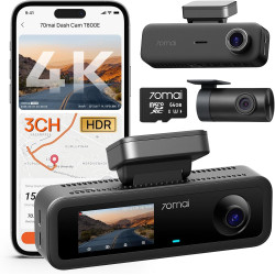 70mai Cámara de tablero 4K delantera y trasera en el interior