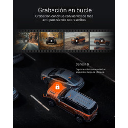 WOLFBOX G840S Cámara de Tablero con Espejo 4K de 12"