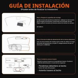 Neideso Cámara de tablero de 360° frontal y trasera en el interior