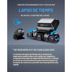 PRUVEEO - Cámara de salpicadero de 360 grados de vista
