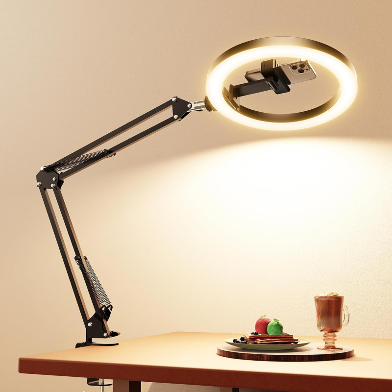 SOPORTE DE MONTAJE DE TELÉFONO CON CÁMARA AÉREA Y ANILLO DE LUZ - Evershop