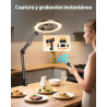 SOPORTE DE MONTAJE DE TELÉFONO CON CÁMARA AÉREA Y ANILLO DE LUZ - Evershop