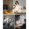 SOPORTE DE MONTAJE DE TELÉFONO CON CÁMARA AÉREA Y ANILLO DE LUZ - Evershop
