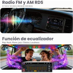 Estéreo de radio de un solo DIN para coche con Apple CarPlay y Android Auto