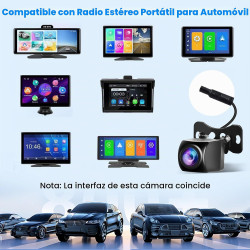 Inefala - Cámara de respaldo AHD 1080P de 4 pines para radio portátil
