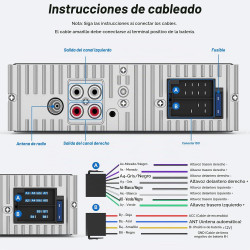 Radio de coche Bluetooth con puerto tipo C/USB, Wistrue Single DIN estéreo