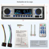 Radio DIN retro con Bluetooth manos libres FM MP3 para conductores