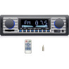 Radio DIN retro con Bluetooth manos libres FM MP3 para conductores