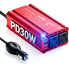 Inversor de corriente de onda sinusoidal recortada pico de 400 W CC 12 V a CA