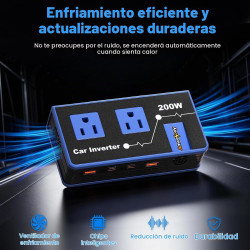 Inversor de corriente para automóvil de 200 W