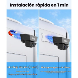 AUTO VOX Cámara de respaldo inalámbrica solar magnética