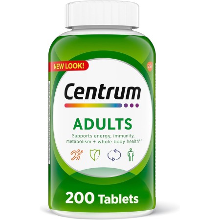 Centrum Suplemento multivitamínico/multimineral para adultos con antioxidantes, zinc, vitamina D3 y vitaminas B, sin gluten,