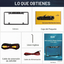 GLK - Cámara de respaldo para matrícula HD
