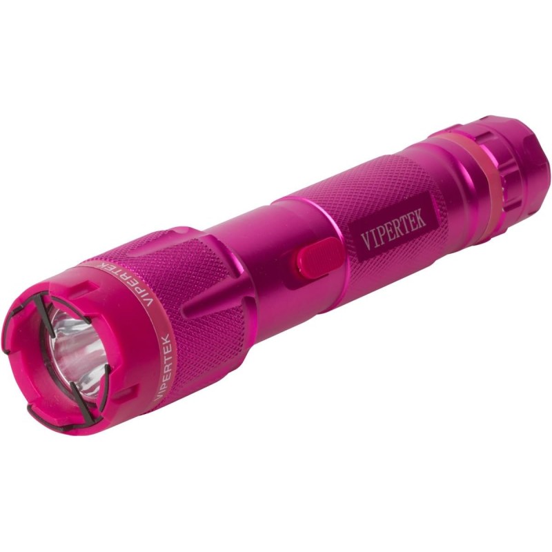 VIPERTEK VTS-T03 Aluminum Stun Gun with LED Flashlight, Pink