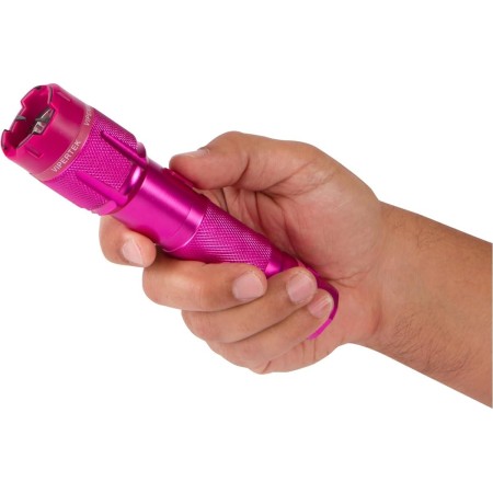 VIPERTEK VTS-T03 Aluminum Stun Gun with LED Flashlight, Pink