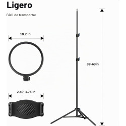SOPORTE DE TRÍPODE CON ANILLO DE LUZ - Weilisi