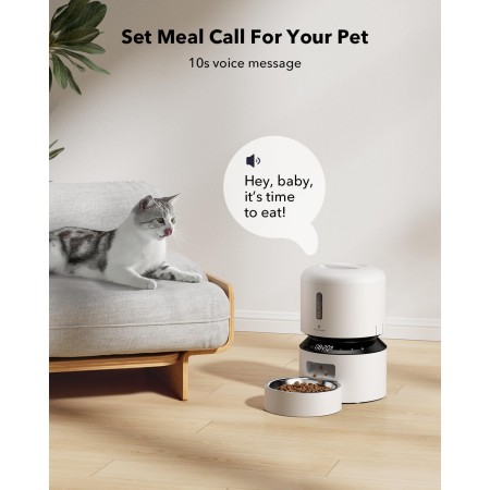 PETLIBRO Dispensador automático de alimentos para gatos, alimentador WiFi 5G con control de aplicación para alimentación remota,