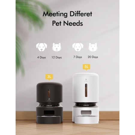 PETLIBRO Dispensador automático de alimentos para gatos, alimentador WiFi 5G con control de aplicación para alimentación remota,